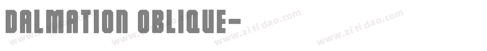 Dalmation Oblique字体转换